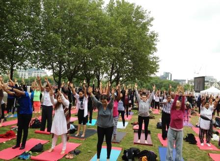 High Commission of India Yoga day 2 pic south bank 2015 -Journalism News Network