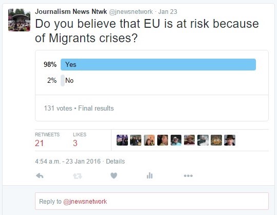 98 percent EU is at Risk because of Migrants crises