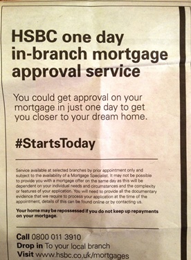 HSBC one day mortgage approval service